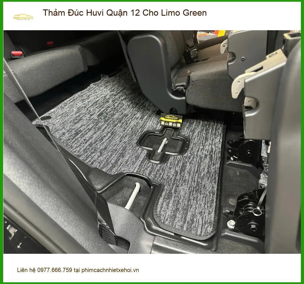 Anh Khải lắp Thảm Đúc Huvi cho Limo Green tại Quận 12 giữ nội thất sạch sẽ ảnh thực tế 5