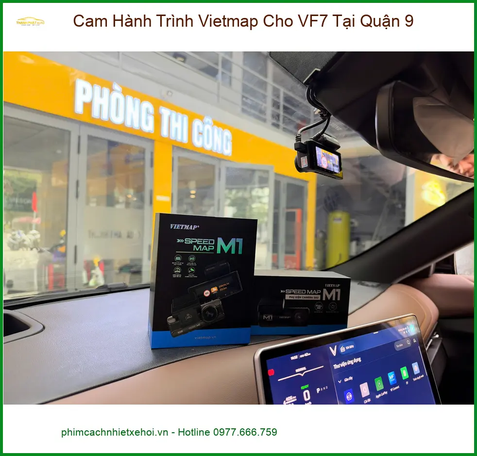 Anh Cường lắp Vietmap cho VF7 tại Quận 9 để ghi lại hành trình ảnh thực tế 2
